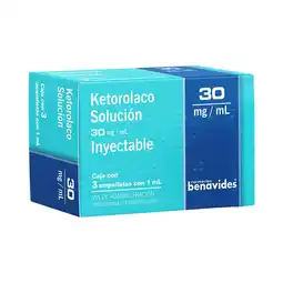 Farmacias Benavides 30 mg/1 ml Ketorolaco Solución oferta