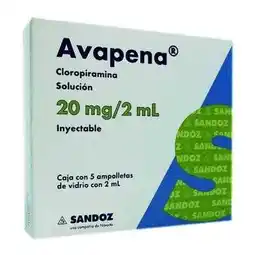 Farmacias Benavides 20 mg / 2 ml Cloropiramina oferta