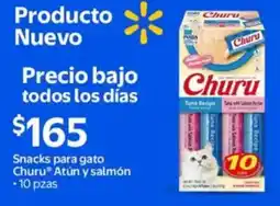 Walmart Churu atún y salmón snacks para gato oferta