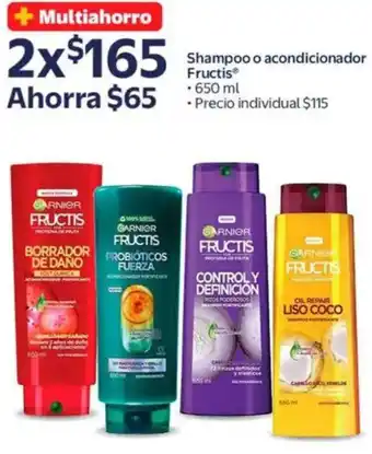 Fructis shampoo o acondicionador