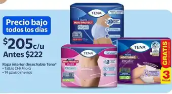 Walmart Tena ropa interior desechable oferta