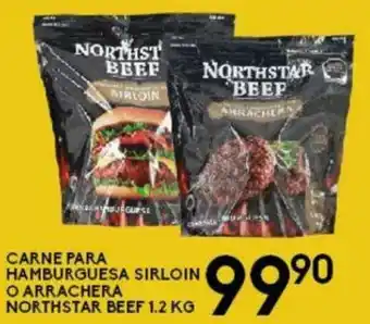 S-Mart Carne para Hamburguesa Sirloin o Arrachera Northstar Beef 1.5kg oferta