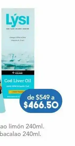 Lysi aceite higado bacalao btl c/240ml