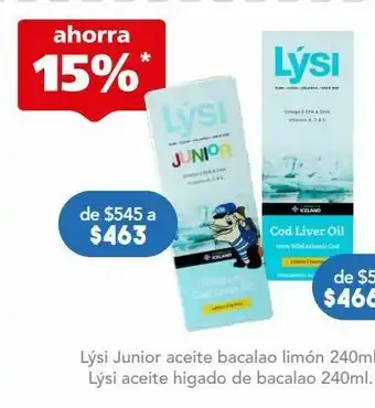 Lysi aceite bacalao jr limon btl c/240ml