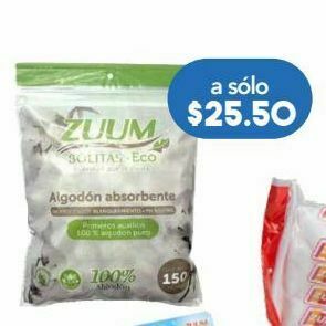 Farmacia San Pablo Zuum bolitas algodón eco bol c/150pzs oferta