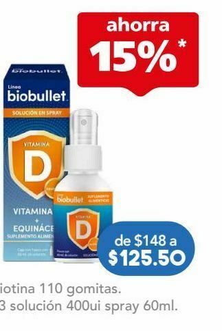 Farmacia San Pablo Biobullet vit d3 sol 400ui spr c/60ml oferta