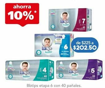 Farmacia San Pablo Bbtips pañal etapa 6 c/40pz oferta