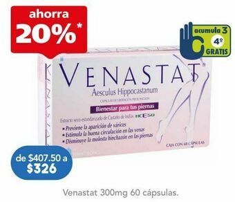 Farmacia San Pablo Venastat cap 300mg caj c/60 oferta