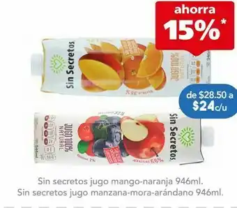 Farmacia San Pablo Sin secretos jugo mango naranja c/946ml oferta