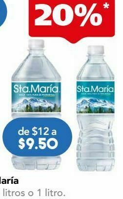 Farmacia San Pablo Santa maria agua btl c/1lt oferta