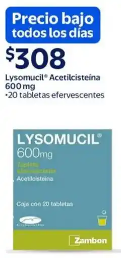 Walmart Lysomucil acetilcisteina oferta