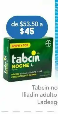 Farmacia San Pablo Tabcin noche 2 cap 250mg caj c/12 oferta