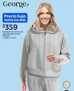 Walmart George sudadera de cierre con capucha para mujer oferta