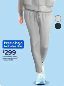 Walmart George pants pierna ancha para mujer oferta