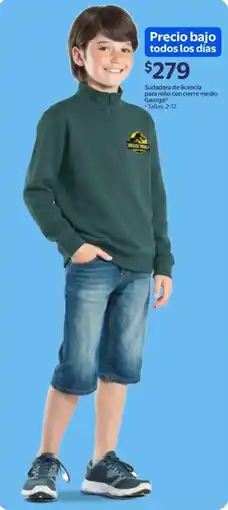 Walmart George sudadera de licencia para niño con cierre medio oferta
