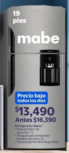 Walmart Mabe refrigerador oferta