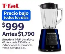 Walmart T-fal licuadora ultraforce oferta