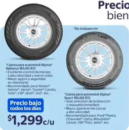 Walmart Alpina llanta para automóvil oferta