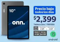 Walmart Onn. tableta 10" oferta