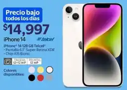 Walmart iPhone Telcel 14 oferta