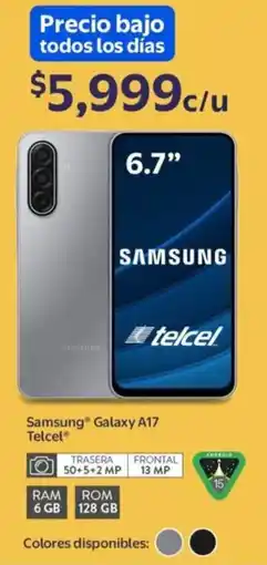 Walmart Samsung galaxy A17 telcel oferta
