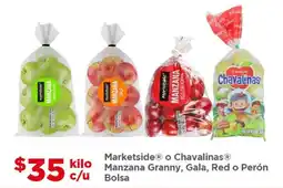 Bodega Aurrerá Marketside o Chavalinas Manzana Granny, Gala, Red o Perón oferta