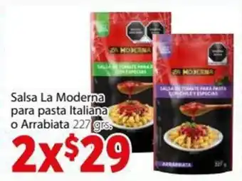 Soriana Express Salsa La Moderna para Pasta Italiana o Arrabiata 2x227g oferta