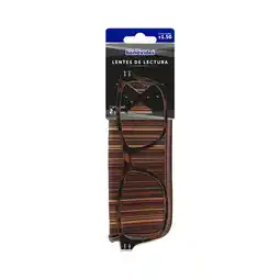 Farmacias Benavides Lentes de Lectura 1.5 café + estuche oferta