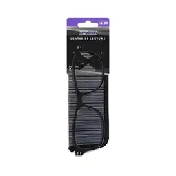 Farmacias Benavides Lentes de Lectura 1.0 negro + estuche oferta