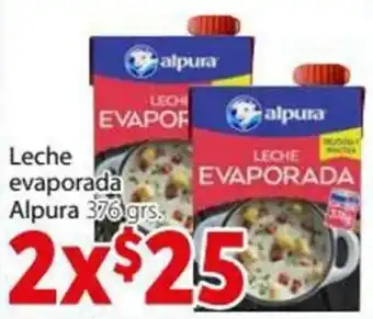 Soriana Express Leche Evaporada Alpura 2x376g oferta