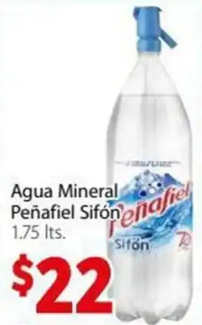 Agua Mineral Peñafiel Sifón 1.75lts.