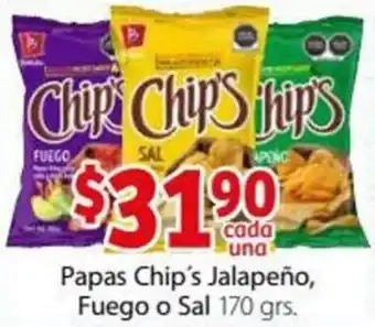 Papas Chip's Jalapeño, Fuego o Sal 170g