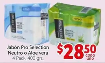 Jabón Pro Selection Neutro o Aloe Vera 4x400g