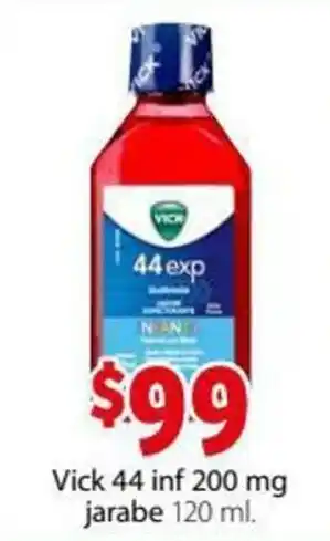 Soriana Express Vick 44 inf 200mg/Jarabe 120ml oferta