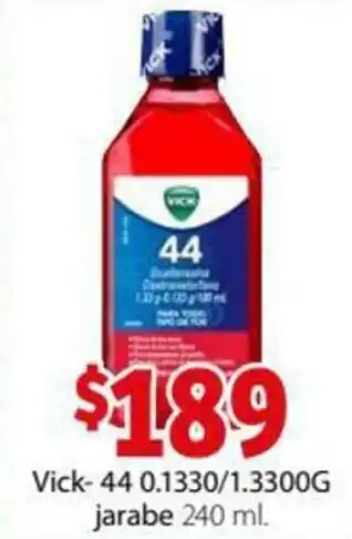 Soriana Express Vick 44 0.1330/1.3300G Jarabe 240ml oferta