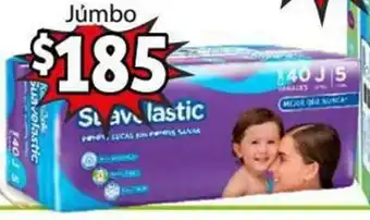 Soriana Express Pañal Kleen Bebé Suavelastic Júmbo 40 pañales oferta