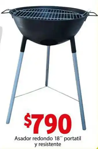 Asador Redondo 18" Portatil y Resistente