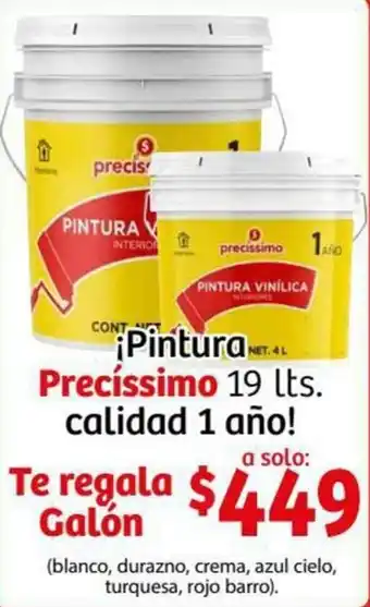 Soriana Express Pintura Precíssimo 19lts. oferta