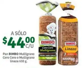 Bimbo Cero Cero Multigrano o Linaza 610g