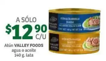 Soriana Mercado Atún Valley Foods Agua o Aceite 140g oferta