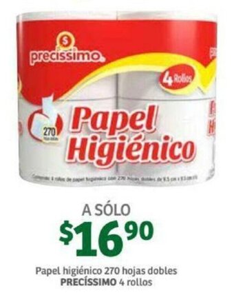 Papel Higiénico Precíssimo 270 hojas 4 rollos