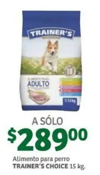 Soriana Mercado Alimento para Perro Trainer's Choice 15kg oferta