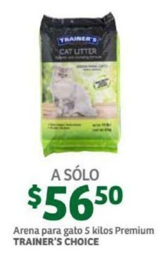 Soriana Mercado Arena para Gato Premium Trainer's Choice 5kg oferta