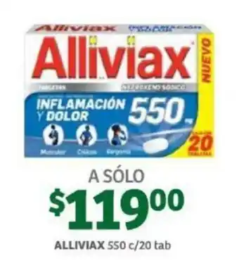 Soriana Mercado Alliviax 550 20 tab oferta
