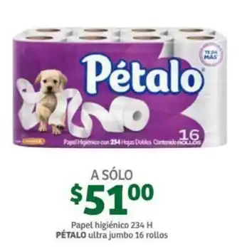 Soriana Mercado Papel Higiénico Pétalo Ultra Jumbo 16 rollos oferta