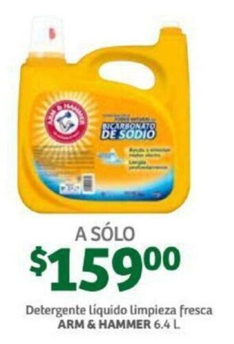 Soriana Mercado Detergente Líquido Limpieza Fresca Arm & Hammer 6.4L oferta
