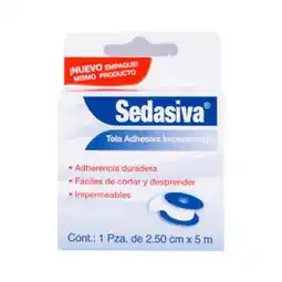 Farmacias YZA Sedasiva Tela Adhesiva 2.5Cmx5M 1 Pza oferta