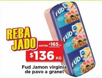 HEB Jamón virginia fud oferta