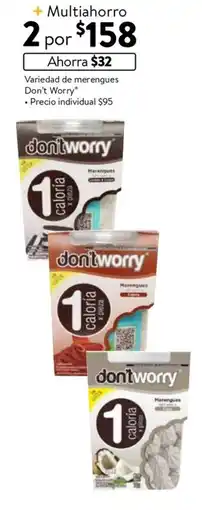 Walmart Express Don't Worry merengues oferta