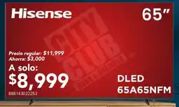 City Club Hisense Smart TV 65" oferta